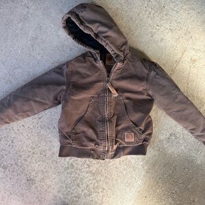 Vintage BERNE toddler 4T Heavy Hooded Jacket Brown